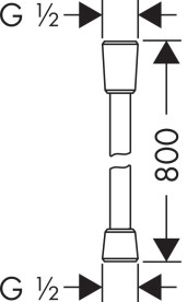 Душевой шланг Hansgrohe Isiflex 80 см пластик матовый черный 28278670
