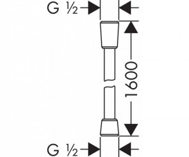 Душевой шланг Hansgrohe коллекция Comfortflex хром 28168000