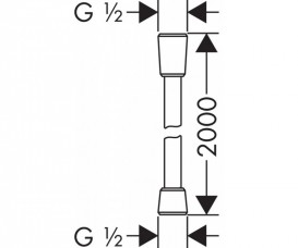 Душовою шланг Hansgrohe колекція Comfortflex хром 28169000