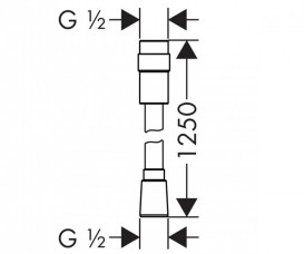 Душевой шланг Hansgrohe коллекция Isiflex с регулировкой напора хром 28249000