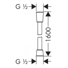 Душевой шланг Hansgrohe коллекция Isiflex хром 28276030
