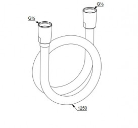Душовий шланг Kludi Suparaflex 125 см із металевим ефектом чорний матовий 6107139-00
