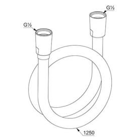 Душовий шланг Kludi Suparaflex 125 см пластик золото брошуроване PVD 61071N000
