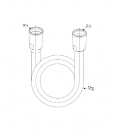 Душевой шланг Kludi Suparaflex 125 см черный матовый/хром 6107187-00