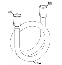 Душевой шланг Kludi Suparaflex 160 см с металлическим эффектом черный матовый 6107239-00