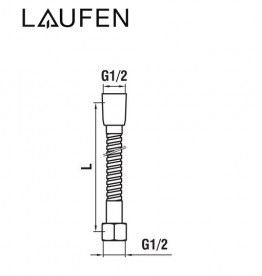 Душовий шланг Laufen 2 м G½xG½ метал хром HF105656100000