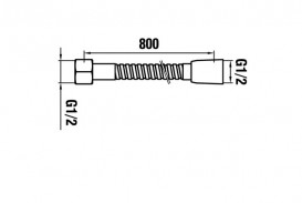 Душовий шланг Laufen 80 см G½xG½ метал хром HF105653100000