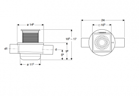 Душовою трап Geberit Aquorea решітка з отворами 10х10 см 388.013.00.1