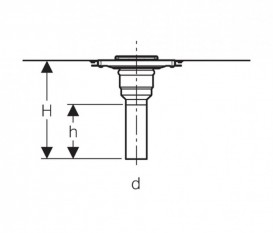 Душевой трап Geberit для монтажа через перекрытие d50 мм 154.053.00.1