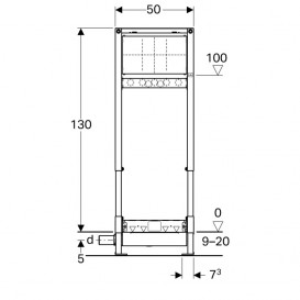 Душевой трап Geberit Duofix с площадкой для монтажа смесителя и выпуском 50 мм 111.580.00.2