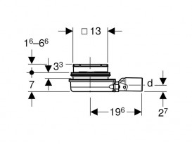 Душевой трап Geberit Varino горизонтальный d50 мм 388.032.00.1
