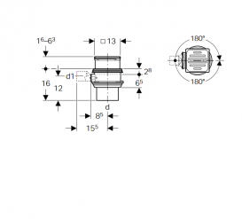 Душевой трап Geberit Varino вертикальный d110 мм 388.022.00.1