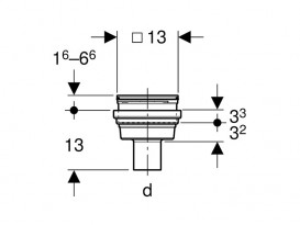 Душовою трап Geberit Varino вертикальний d50 мм 388.033.00.1