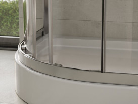 Душевой уголок Besco Modern 80х80х190 см профиль глянцевый хром/стекло матовое MP-80-190-M