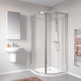 Душевой уголок Geberit Geo 90х90 см прозрачное стекло/серебристый профиль 560.121.00.2
