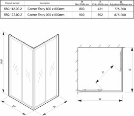 Душовий куточок Geberit Geo 90х90 см прозоре скло/сріблястий профіль 560.122.00.2
