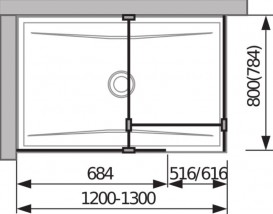 Стінки душові Jika Cubito Pure Perla Glass сріблястий профіль прозоре скло H2684230026681