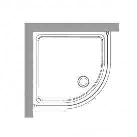 Душевой уголок Kerasan Retro DX/SX 90х90 см четверть круга профиль бронза прозрачное стекло 9151T3