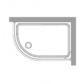 Душевой уголок Kerasan Retro SX левосторонний асимметричный 80х120 см профиль золото матовое стекло 9138S1