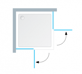 Душевой уголок Kolpa San Atlas TKK 100/K 100x100 см профиль хром/прозрачное стекло 560210