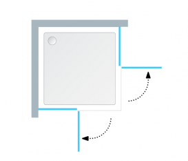 Душевой уголок Kolpa San Atlas TKK 90/K-FROST 90x90 см профиль хром/прозрачное стекло/Фрост 560820