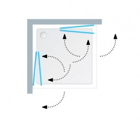 Душевой уголок Kolpa San Terra Flat TKK 90/K 90x90 см профиль хром/прозрачное стекло 508710
