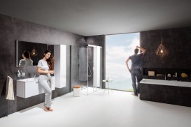 Душовий куточок квадратний Ravak Matrix MSDPS-100/100 L профіль білий скло transparent 0WLAA100Z1