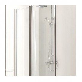 Душовий куточок лівобічний Kerasan Retro SX 100х100 см профіль золото прозоре скло 9150T1