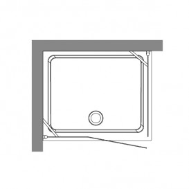 Душевой уголок правосторонний Kerasan Retro DX 100х100 см профиль бронза матовое стекло 9149S3