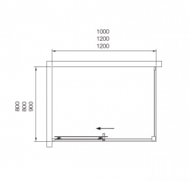 Душевой уголок прямоугольный Dusel Premium Series A-515 1200x800x1900 мм профиль хром/стекло прозрачное