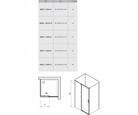 Душовий куточок прямокутний Ravak Matrix MSDPS-100/80 R профіль полірований алюміній скло transparent 0WPA4C00Z1