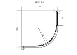 Душевой уголок Ravak Blix II NBLCP4-80 Sabina профиль белый матовый стекло transparent 3BM40E40Z1