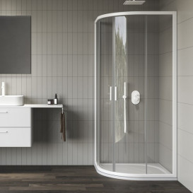 Душевой уголок Ravak Blix II NBLCP4-90 профиль белый матовый стекло transparent 3BM70E00Z1