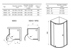 Душевой уголок Ravak Nexty NSKK3-100 профиль белый матовый стекло transparent 3O6AAE01Z1