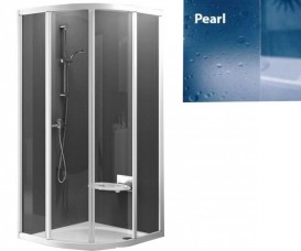Душевой уголок Ravak Supernova SKCP4-90 полукруглый белый профиль полистирол pearl 3117010011