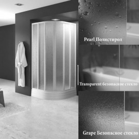 Душовий куточок Ravak Supernova SKKP6-80 напівкруглий білий профіль скло transparent 32040100Z1