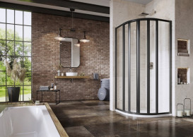 Душевой уголок Ravak Supernova SKKP6 90х90 см профиль черный/прозрачное стекло 3207O302Z1