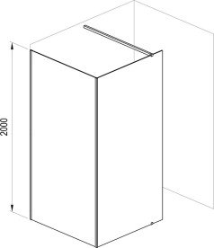 Душевой уголок Ravak Walk-In Corner 110х80 профиль черный стекло transparent GW1CD430SZ1