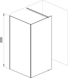 Душевой уголок Ravak Walk In Corner 120х90 профиль белый матовый стекло transparent GW1CG7E00Z1