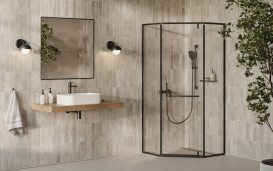 Душовий куточок Ravak X-Point Slim XPSHP3-100 профіль чорний скло transparent X335A030FZ1