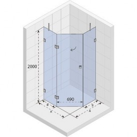 Душевой уголок Riho Scandic S-301 100х100 см хром/прозрачное стекло GC42200