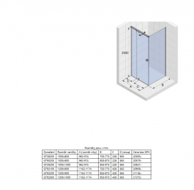Душовий куточок Riho Tione T203 100x100 см хром/прозоре скло GT29200