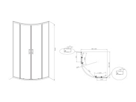Душевой уголок Roca Town-N 90х90 см прозрачное стекло/профиль хром AMP2509012M