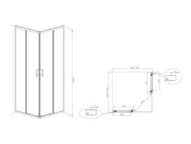 Душевой уголок Roca Town-N 90х90 см прозрачное стекло/профиль хром AMP2609012M