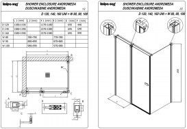 Душевые двери Kolpa San Andromeda D 160-UNI SBR 160х200 см профиль серебро/прозрачное стекло Clean Coat 516560