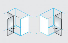 Душевые двери Kolpa San Andromeda N 120-UNI SBR 120х200 см профиль серебро/прозрачное стекло Clean Coat 516720