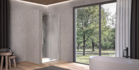 Душевые двери Kolpa San Polaris Fold N 80-R SBR 80х200 см правая профиль серебро/прозрачное стекло Clean Coat 516340