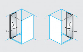 Душові двері Kolpa San Polaris Fold N 100-SBR 100х200 см ліва профіль срібло/прозоре скло Clean Coat 516370