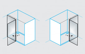 Душові двері Kolpa San Polaris N 140-R SBR 140х200 см правий профіль срібло/прозоре скло Clean Coat 515940