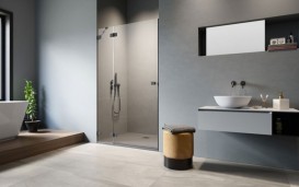 Душевые двери Radaway Essenza Pro Black DWJ 120 левосторонние черный/прозрачное стекло 10099120-54-01L